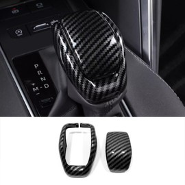 KELEIMAI Car Accessories Fit for Toyota VENZA 2021 2022 2023 2024 Interior Gear Shift Knob Decoration Cover Trim Sticker (Carbon Fiber) 2PCS ABS