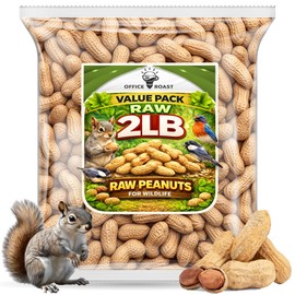 Office Roast Raw Peanuts in Shell 2 lb Bag – Unsalted, Natural & Healthy Snack – Plain Peanuts for Squirrels, Birds & Wildlife Feed