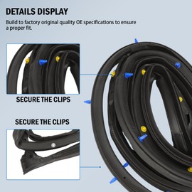 Anlseiod 2pcs Door Weatherstrip Moulding Seal Rubber Compatible for Accord 2008-2012 Door Weatherstrip Opening Seal Stripping Left Right Side Replaces#‎72350-TA5-A01 72310-TA5-A01 72310-TA0-A01