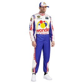 Xelyelmo Ricky Bobby Costume Talladega Nights Jumpsuit Wonder Bread Costume Cosplay Party（Z3890WH,S）