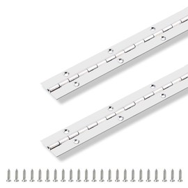 2PCS Piano Hinge 20" x 1" Stainless Steel Continuous & Piano Hinge Heavy Duty Piano Hinges, 0.04" Leaf Thickness, 0.5" Knuckle Length, Screw Included