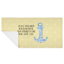 Mr. & Mrs. Panda 50 x 100 Hand Towel Anchor Blue - Gift, Towels, Animal Motifs, Bath Towel, Good Mood, Large, Baby, Funny Sayings, Animals