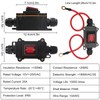 Linkstyle Waterproof Inline Cord Switch, DC12-24V DPST On Off Toggle