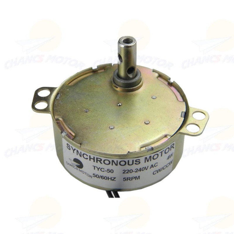 CHANCS TYC-50 Synchronous Motor Motorized 220V 5-6RPM with Inline Foot