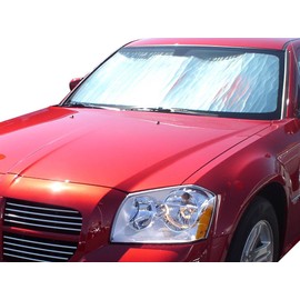 HeatShield, The Original Windshield Sun Shade, Custom-Fit for Dodge Charger Sedan 2006, 2007, 2008, 2009, 2010 Silver Series