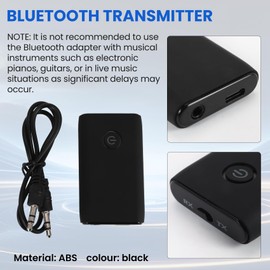 NIZEAMI Bluetooth 5.3 Adapter for Airplane to 2 Wireless Headphones, 3.5mm Jack In-Flight Bluetooth Transmitter Receiver for TV