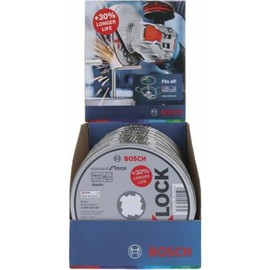 Bosch Bosch Professional 10x Straight Cutting Disc Standard (for Inox, Stainless Steel, X-LOCK, ? 125 mm, Bore ? 22.23 mm, Thickness 1 mm, Accessories for Angle Grinders) (Packaging May Vary)