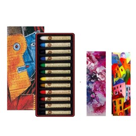 Sennelier Oil Pastels 12 Colours Standard Selection + 2 Cards