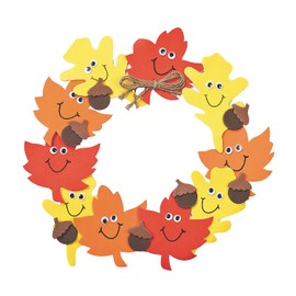 Smile Face Leaves Wreath Craft Kit - Crafts for Kids and Fun Home Activities