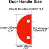 HMXBTO Half-Round Pull Handle, Double-Sided Heavy-Duty Aluminum Push-Pull Handle, Commercial-Grade