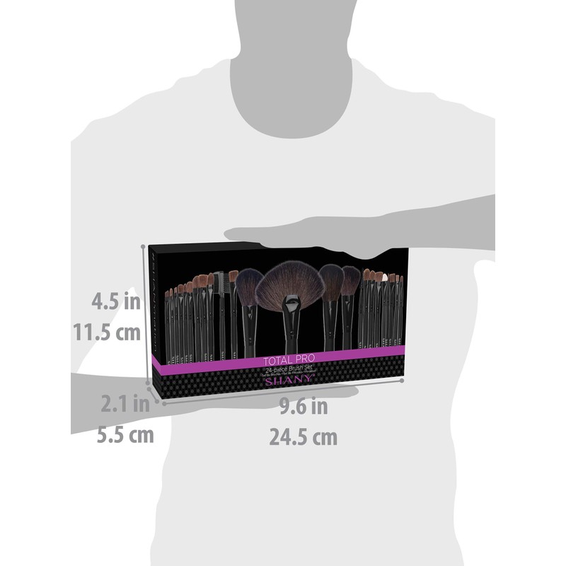 SHANY Studio Quality Natural Cosmetic Brush Set with Leather Pouch,