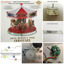 MR. CHRISTMAS 1939 WORLD'S FAIR CAROUSEL REPLACEMENT MOTOR KIT