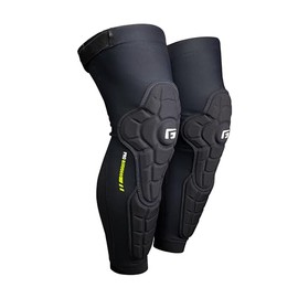 G-Form Pro-Rugged 2 Knee Shin Guards - Knee Protection for Cycling, Skating & Snow Sports - Knee & Shin Pads for Sports - Padded Compression - Black, Adult X-Large