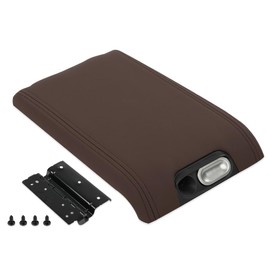 CNNELL Center Console Armrest Lid Cover Brown Compatible with Ford F150 2009-2014/Compatible with Lincoln Mark LT 2010-2014/Fit for Flow Through Consoles Only 9L3Z1506024CC