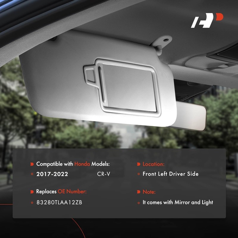 A-Premium Driver Left Side Sun Visor Compatible with Honda CR-V