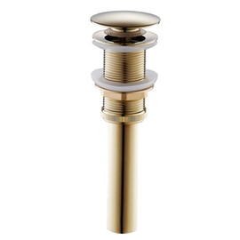 7Trees Bathroom Faucet Vessel Vanity Sink Pop Up Drain Stopper Assembly Without Overflow, Polished Gold