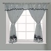 Householdfurnishing Embroidered Kitchen Window Pair Curtains Set Rod Pocket with