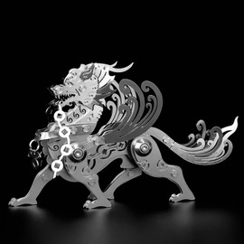 Microworld Kits de modelos de metal 3D, rompecabezas de metal 3D, rompecabezas de metal 3D, colección Warcraft de acero, rompecabezas 3D para adultos, rompecabezas de cerebro de animales, decoración del hogar