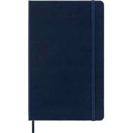 Moleskine Weekly Planner 2023-2024, 18-Month Agenda, Weekly Diary with Hard Cover, Large Size 13 x 21 cm , Colour Sapphire Blue