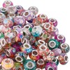 HOBBIESAY 60Pcs Mixed Color Resin Round Beads, 14mm x 8.5mm