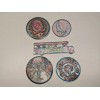 Grateful Dead Patch Set of Five iron on patches Embroidered