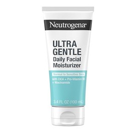 Neutrogena Hidratante facial diario sin fragancia, hidratante facial y cuello para pieles sensibles con vitamina B3, provitamina B5 y vitamina E que apoya la barrera dinámica de la piel, 3.4 onzas