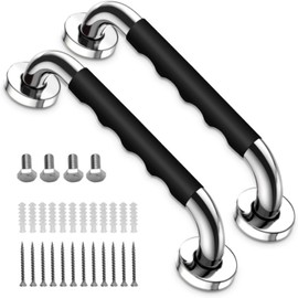 2Set 12 Inch Grab Bars for Bathtubs and Showers, Anti Slip Handicap Grab Bars for Shower, Safety Bath & Toilet Rail for Elderly Senior, Shower Handle Disability Assist Bathroom Handrail