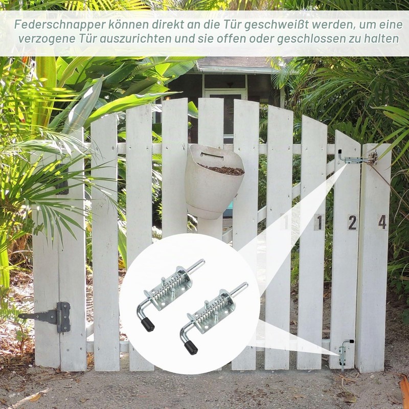 Pack of 2 Spring Latch Gate Latch, 304 Stainless Steel