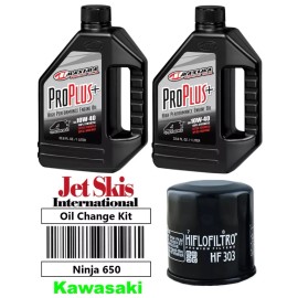 JSI Maxima Oil Kit Kawasaki Ninja 650 Ninja 650 R Full Synthetic Pro Plus Oil Change Kit Oil Filter