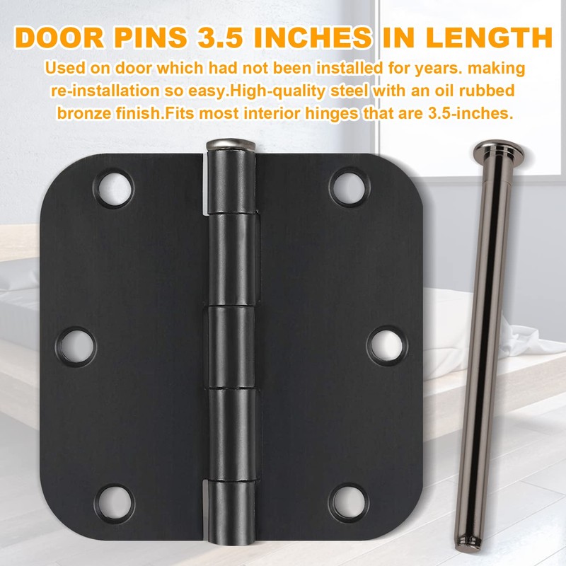 Hinge Pins for Doors 3.5'' Oil Rubbed Bronze Door Hinge