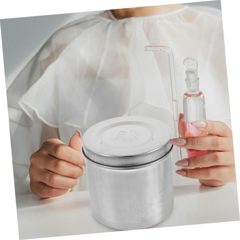 SHOWERORO Iodine Small Containers Lid Stainless Steel Jars Holder Cotton