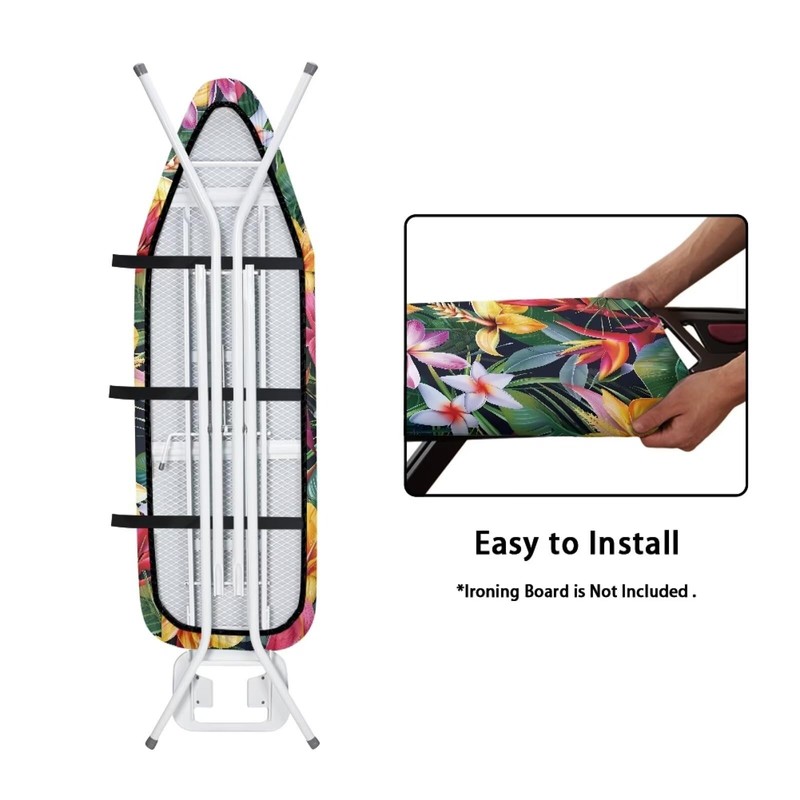 Vanideaoty Hibiscus Ironing Board Covers Standard Size Stain Resistant Iron