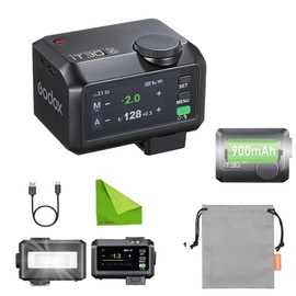 Godox iT30Pro C Mini TTL Flash for Canon Cameras with Integrated 2.4G Wireless Trigger/Receiver - 1/80000s HSS, 900mAh Rechargeable Battery, 1.5s Recycle Time, 560 Full-Power Flashes, Black