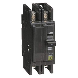 Square D Unit Mount Circuit Breaker, QOU, Number of Poles 2, 40 Amps, 120/240VAC, Standard