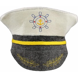 GMMH 1549 Captain Sauna Hat Felt Cap 100% Cotton Felt Hat for Sauna Felt Hat