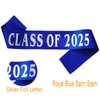 PANBINN Class of 2025 Sash, Royal Blue Finally Graduated Sash