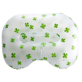 Relax Bath Pillow Clover with Suction Cups, Made in Japan