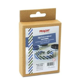Pracht Creatives Hobby 5884-00061 - DIY Craft Kit for Making a Bead Bracelet with Blue, Green and White Miyuki Beads, Total Size Approx. 17 x 1.2 cm
