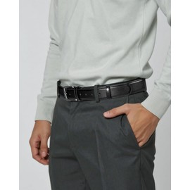 maikun Leather Loops for Black Leather Belt and Tip Keeper, Waist Strap End Holder 2 Pack Black Fits Belt Width3.5cm