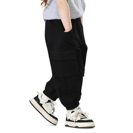 MINI PANDA Toddler Pants Girls&Boys，Stretch Twill Chino Toddler Pants Black-b