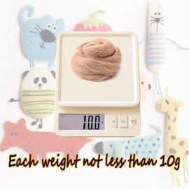 DNGH Felt Wool Dry Felting Fairytale Wool for Felting 20 Colours Each 10 g Comb Braid Felt Wool for Wet Felting and Dry Felting, Natural Sheep's Wool for Felting, DIY Starter