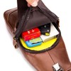 Leather Sling Bag Crossbody Backpack for Men Women Outdoor Travel