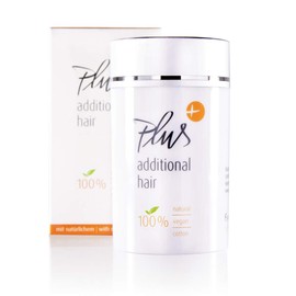 Plus Additional Hair, Effective Scatter Hair for Men and Women, Optical Hair Thickener for Light Hair with Vitamin E I Hair Filler Vegan, 1 x 25 g Can mid-brown