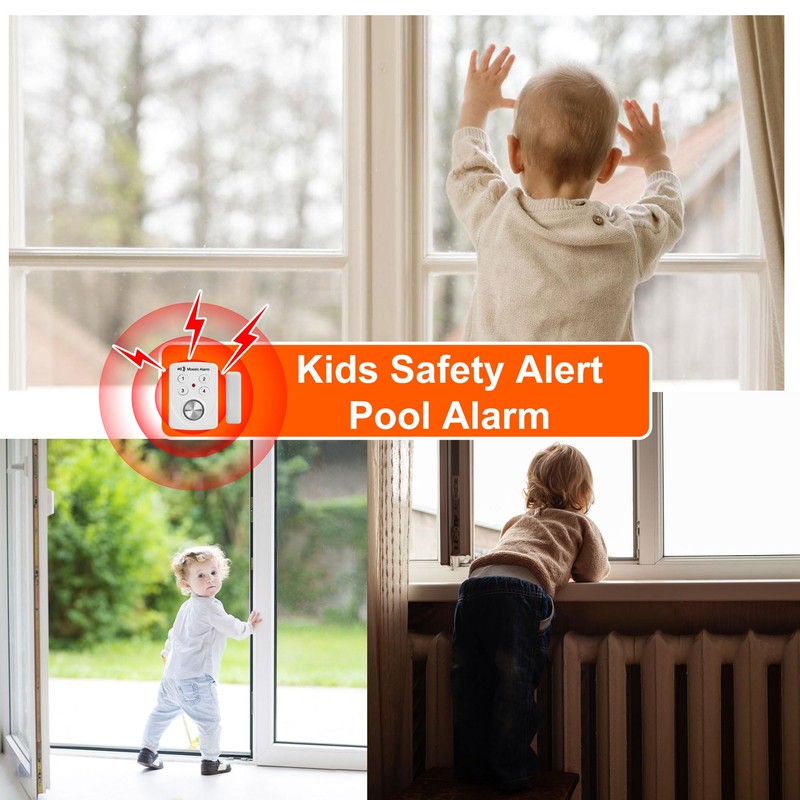 Door Alarms with Delay When Left Open 130db Window Break
