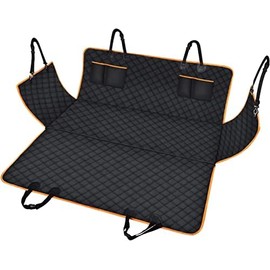 Back Seat Extender for Dogs-Large Space,Upgraded Material Waterproof Pet Car Bed Dog Hammock for Car(Yellow