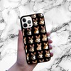 Cartoon Corgi on Black Background Dog Lover Cute Pattern Case