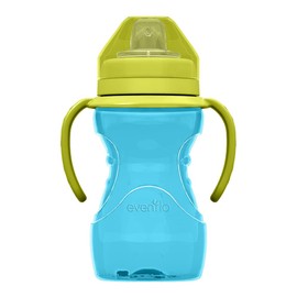 Evenflo, Taza Entrenadora Básica, Antiderrames, Boquilla Suave, 10oz/300ml, 1 pieza, el color y diseño puede variar, MEX.