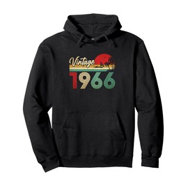 60th Birthday Gifts Vintage Made In 1966 Retro 60 Years Old Pullover Hoodie