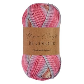 Utopia Crafts Re-Colour Knitting & Crochet Yarn 100g (Spring Blossom)
