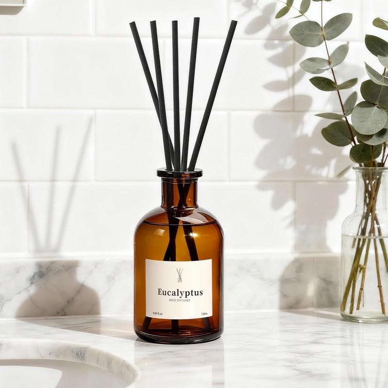 Reed Diffuser Set, 8.12 fl.oz Eucalyptus Scented Diffuser with Sticks,